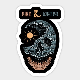 Fire and Water Sticker